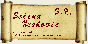 Selena Nešković vizit kartica